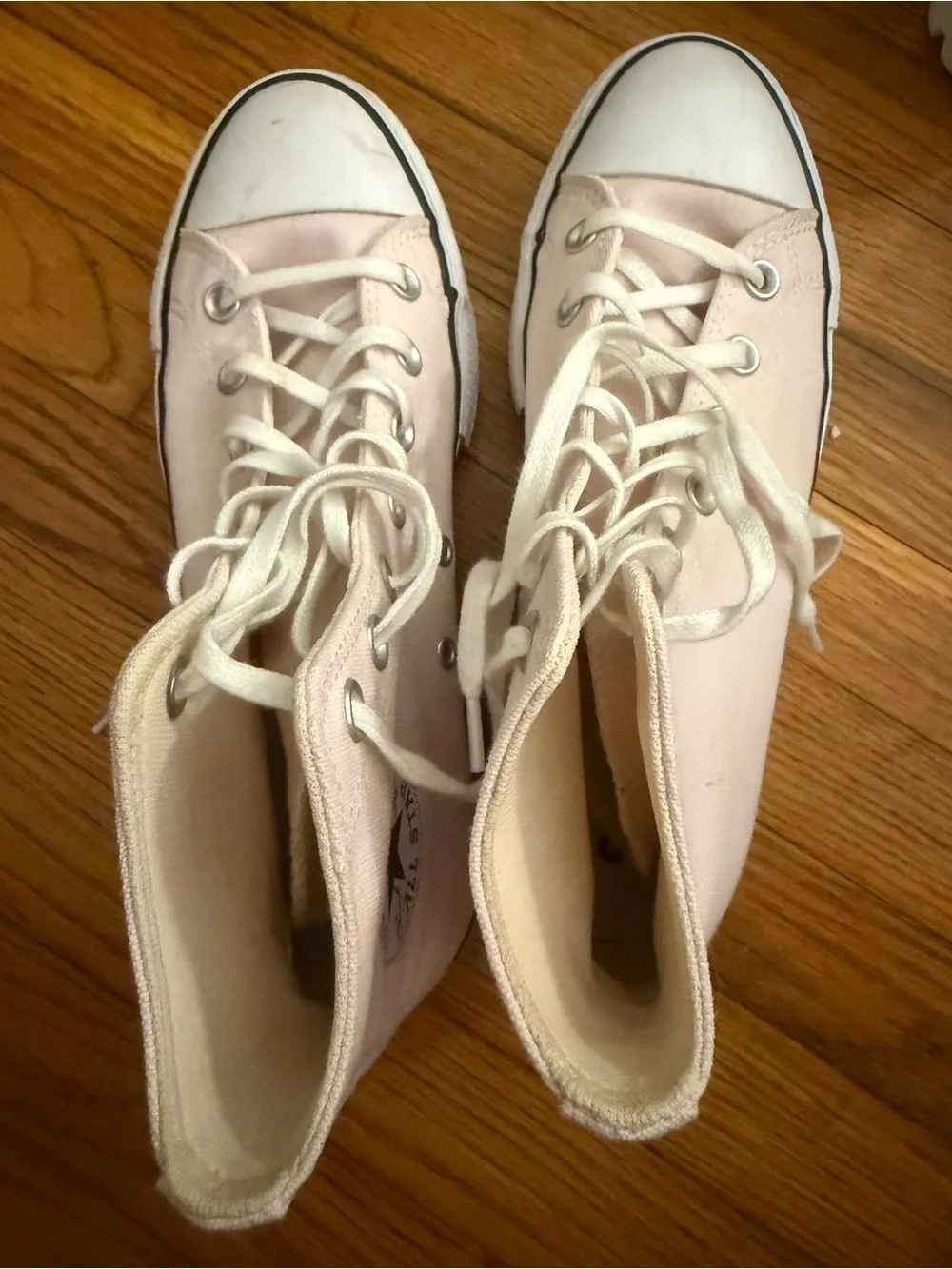 Converse High-Top Platform Sneaker in Light Pink